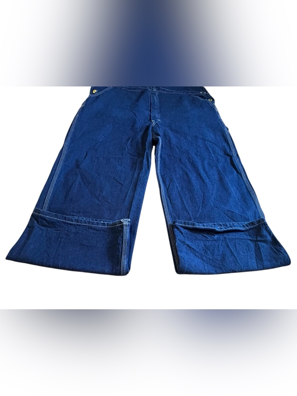 Dickies Denim Bib Overalls Carpenter Workwear Blue Men’s 40x30 - Picture 9 of 16